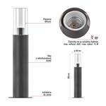 Emos ZGC0A0P, záhradné stĺpikové svietidlo ZALA, 14 x 14 x 50 cm, 1 x E27, 15 W