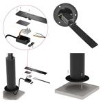 Emos ZGC0A0P ZALA, záhradné stĺpikové svietidlo, 14 x 14 x 50 cm, 1 x E27, 15 W