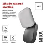 Emos ZGE014L, LED záhradné nástenné svietidlo NIKA, 12 x 12 x 20 cm, 12,5 W, teplá biela