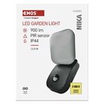 Emos ZGE044L, LED záhradné nástenné svietidlo NIKA, senzor súmraku, 12 x 12 x 20 cm, 12,8 W, teplá biela