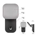 Emos ZGE044L, LED záhradné nástenné svietidlo NIKA, senzor súmraku, 12 x 12 x 20 cm, 12,8 W, teplá biela