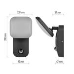 Emos ZGE044L, LED záhradné nástenné svietidlo NIKA, senzor súmraku, 12 x 12 x 20 cm, 12,8 W, teplá biela