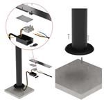 Emos ZGE0A4L, LED záhradné stĺpikové svietidlo NIKA, 16,5 x 12 x 50 cm, 12,5 W, teplá biela