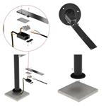 Emos ZGE0C4L, LED záhradné stĺpikové svietidlo NIKA, 16,5 x 12 x 80 cm, 12,5 W, teplá biela