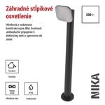 Emos ZGE0C4L, LED záhradné stĺpikové svietidlo NIKA, 16,5 x 12 x 80 cm, 12,5 W, teplá biela