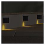 Emos ZGF010P, záhradné nástenné svietidlo OCULUS, 8,8 x 6,7 x 8 cm, 1 x GU10, 35 W