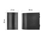 Emos ZGF010P, záhradné nástenné svietidlo OCULUS, 8,8 x 6,7 x 8 cm, 1 x GU10, 35 W