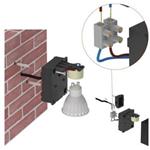 Emos ZGF010P, záhradné nástenné svietidlo OCULUS, 8,8 x 6,7 x 8 cm, 1 x GU10, 35 W