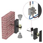 Emos ZGF020P, záhradné nástenné svietidlo OCULUS, 8,8 x 6,7 x 15,3 cm, 2 x GU10, 35 W