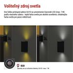 Emos ZGF020P, záhradné nástenné svietidlo OCULUS, 8,8 x 6,7 x 15,3 cm, 2 x GU10, 35 W