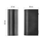 Emos ZGF020P, záhradné nástenné svietidlo OCULUS, 8,8 x 6,7 x 15,3 cm, 2 x GU10, 35 W