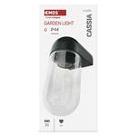 Emos ZGG010P, záhradné nástenné svietidlo CASSIA, 12,6 x 9,5 x 22,2 cm, 1 x E27, 15 W