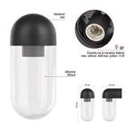 Emos ZGG010P, záhradné nástenné svietidlo CASSIA, 12,6 x 9,5 x 22,2 cm, 1 x E27, 15 W