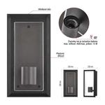 Emos ZGH010P, záhradné nástenné svietidlo MALVA, 13 x 12 x 25 cm, 1 x E27, 15 W