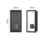 Emos ZGH010P, záhradné nástenné svietidlo MALVA, 13 x 12 x 25 cm, 1 x E27, 15 W