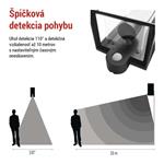 Emos ZGH040P, záhradné nástenné svietidlo MALVA, senzor súmraku, 13 x 12 x 28 cm, 1 x E27, 15 W