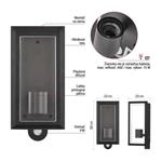 Emos ZGH040P, záhradné nástenné svietidlo MALVA, senzor súmraku, 13 x 12 x 28 cm, 1 x E27, 15 W