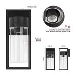 Emos ZGI010P TILLIA, záhradné nástenné svietidlo, 13,2 x 11 x 27 cm, 1 x E27, 15 W