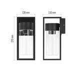 Emos ZGI010P, záhradné nástenné svietidlo TILLIA, 13,2 x 11 x 27 cm, 1 x E27, 15 W