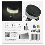 Emos ZGJ044S, LED záhradné solárne nástenné svietidlo TERION, senzor súmraku, 12,5 x 14,7 x 14,2 cm