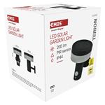 Emos ZGJ044S, LED záhradné solárne nástenné svietidlo TERION, senzor súmraku, 12,5 x 14,7 x 14,2 cm