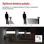 Emos ZGJ044S, LED záhradné solárne nástenné svietidlo TERION, senzor súmraku, 12,5 x 14,7 x 14,2 cm