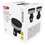 Emos ZGJ044S, LED záhradné solárne nástenné svietidlo TERION, senzor súmraku, 12,5 x 14,7 x 14,2 cm