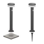 Emos ZGJ0B4S, LED záhradné solárne stĺpikové svietidlo TERION, senzor súmraku, 12,5 x 12,5 x 50 cm