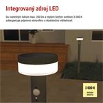 Emos ZGJ0F4S, LED záhradné solárne stĺpikové svietidlo TERION, senzor súmraku, 12,5 x 12,5 x 80 cm