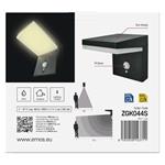 Emos ZGK044S, LED záhradné solárne nástenné svietidlo VEREA, senzor súmraku, 10,7 x 15,4 x 13 cm