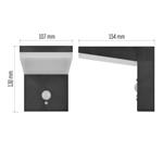 Emos ZGK044S, LED záhradné solárne nástenné svietidlo VEREA, senzor súmraku, 10,7 x 15,4 x 13 cm