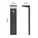 Emos ZGK0B4S, LED záhradné solárne stĺpikové svietidlo VEREA, senzor súmraku, 10,7 x 15,4 x 50 cm