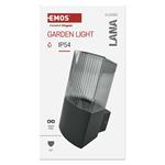 Emos ZGL010P, záhradné nástenné svietidlo LANA, 11,7 x 10,6 x 21,8 cm, 1 x E27, 25 W