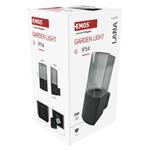 Emos ZGL010P, záhradné nástenné svietidlo LANA, 11,7 x 10,6 x 21,8 cm, 1 x E27, 25 W