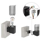 Emos ZGL010P, záhradné nástenné svietidlo LANA, 11,7 x 10,6 x 21,8 cm, 1 x E27, 25 W