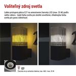 Emos ZGL010P, záhradné nástenné svietidlo LANA, 11,7 x 10,6 x 21,8 cm, 1 x E27, 25 W