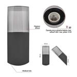 Emos ZGL020P, záhradné nástenné svietidlo LANA, 10,6 x 8,8 x 28,5 cm, 1 x E27, 25 W