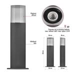 Emos ZGL0A0P, záhradné stĺpikové svietidlo LANA, 15,3 x 13,3 x 45 cm, 1 x E27, 25 W