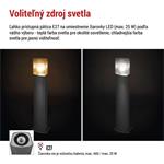 Emos ZGL0C0P LANA, záhradné stĺpikové svietidlo, 15,3 x 13,3 x 75 cm, 1 x E27, 25 W