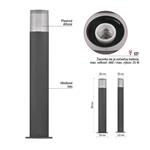 Emos ZGL0C0P, záhradné stĺpikové svietidlo LANA, 15,3 x 13,3 x 75 cm, 1 x E27, 25 W