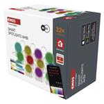 Emos ZIW15CR GoSmart, LED reflektor - 255 cm reťaz, 12 častí, 7 W, RGBIC+CCT, stmievateľný, WiFi