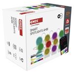 Emos ZIW15CR GoSmart, LED reflektor - 255 cm reťaz, 12 častí, 7 W, RGBIC+CCT, stmievateľný, WiFi