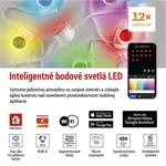 Emos ZIW15CR GoSmart, LED reflektor - 255 cm reťaz, 12 častí, 7 W, RGBIC+CCT, stmievateľný, WiFi
