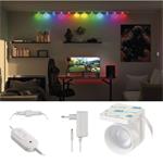 Emos ZIW15CR GoSmart, LED reflektor - 255 cm reťaz, 12 častí, 7 W, RGBIC+CCT, stmievateľný, WiFi