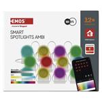 Emos ZIW15CR GoSmart, LED reflektor - 255 cm reťaz, 12 častí, 7 W, RGBIC+CCT, stmievateľný, WiFi