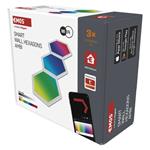 Emos ZIW223R GoSmart, LED svietidlo Hexagon, 3 časti, 5,4 W, RGB, stmievateľné, WiFi