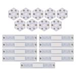 Emos ZIW269R GoSmart, LED svietidlo Lines čierne, 9 častí, 34 W, RGB, stmievateľné, WiFi