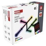 Emos ZIW269R GoSmart, LED svietidlo Lines čierne, 9 častí, 34 W, RGB, stmievateľné, WiFi