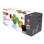 Emos ZIW426R GoSmart, LED stolná lampa Hexagon biela, 6 častí, RGB, stmievateľná, WiFi