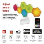 Emos ZIW426R GoSmart, LED stolná lampa Hexagon biela, 6 častí, RGB, stmievateľná, WiFi